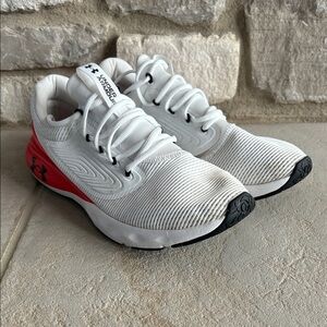 Under Armour Red and White Athletic Shoes
